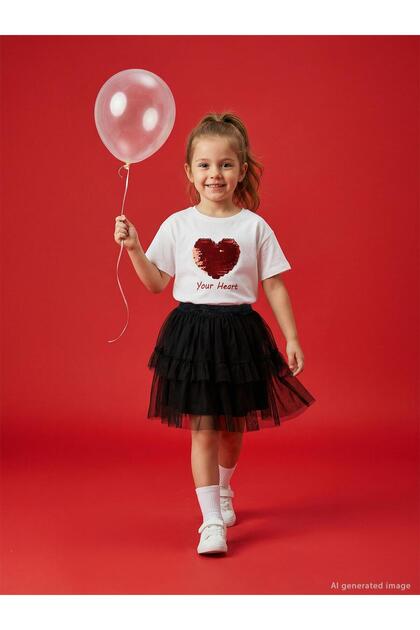 Layered Skirt for Ages 4-9 - Black