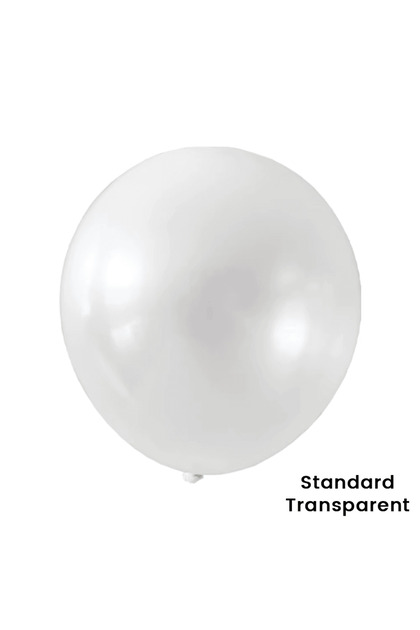 Set de 100 baloane din latex de 13 cm - Transparente