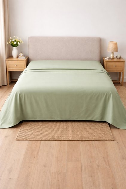 Double Flat Sheet 240X260 cm | 100% Cotton | Soft and Breathable Fabric