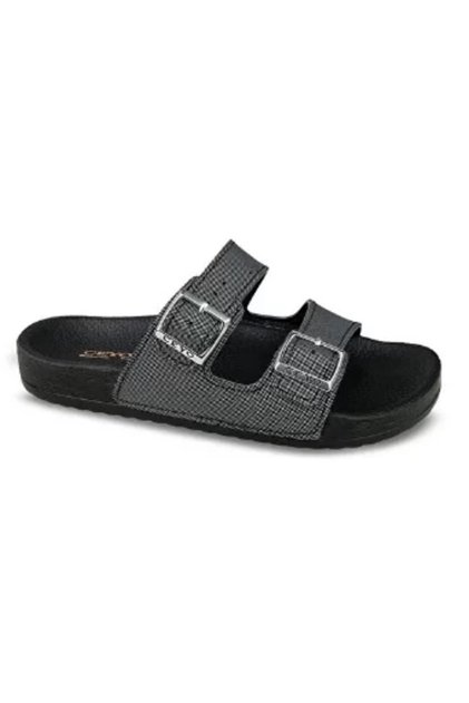 Bahama-10I Silver Orthopedic Women's Slippers
