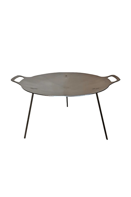 Disc otel 60cm pentru picnic, gatit, copt, prajit, cu 3 picioare detasabile