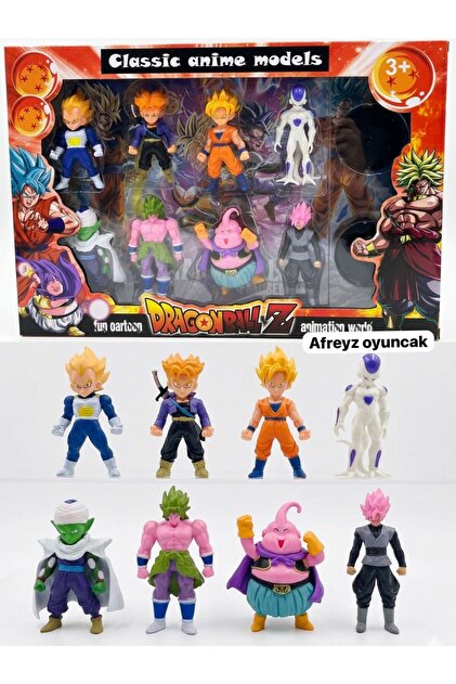 afreyz oyuncak Oyuncak Dragon Ball 8'Li Figür Set Kaliteli Anime