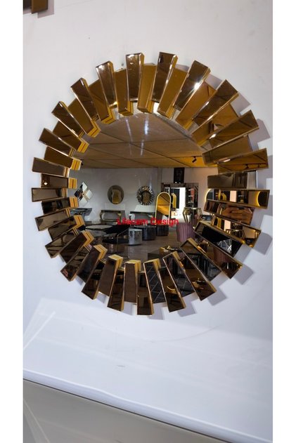 BRONZ PİYANO AYNA 80cm - GERÇEK AYNA BİZOTELİ