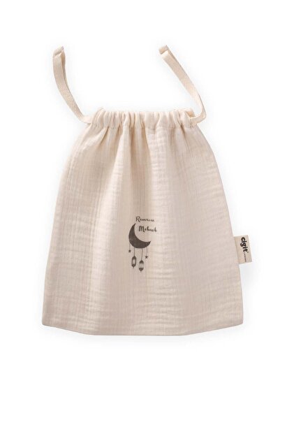 Organic ramadan muslin bag 25x30 cm natural