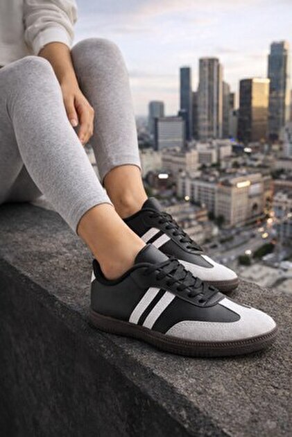Step Kadın Erkek Spor Ayakkabı Sneaker Beyaz Siyah - Fiyatı, Yorumları