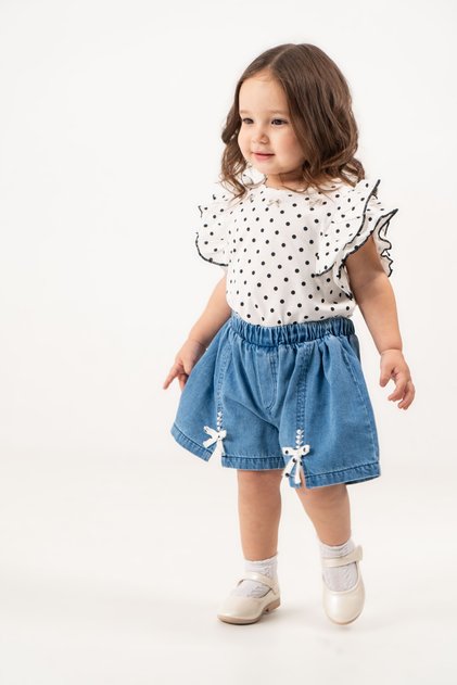 Baby Girl Summer Polka Dot T-Shirt Shorts 2-Piece Set