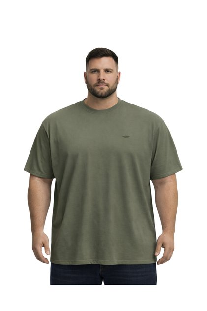Men's Large Size Khaki Basic Short Sleeve T-Shirt 3Xl-4Xl-5Xl-6Xl-7Xl-8Xl