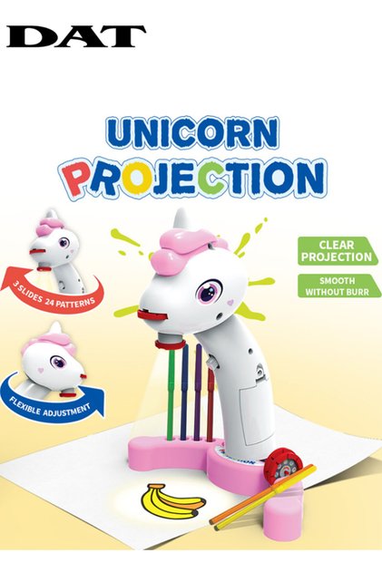Unicorn Projection Drawing Table for Kids | Clear Projection + Adjustable Focus
