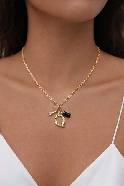 Feyz Golden Charm Necklace