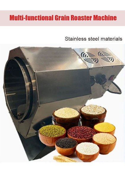 1500W Vertical Grain Roaster Machine – Commercial Peanut & Seed Roasting Machine