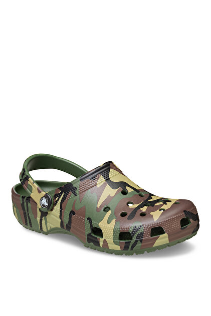 Haki Erkek Plaj Terliği Classic Camouflage Clog