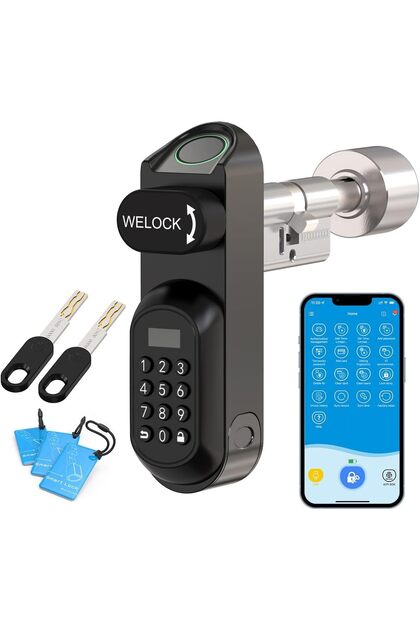 WELOCK U81-UAE Biometric Smart Lock Electronic Door Lock Cylinder for Home Office Airbnb