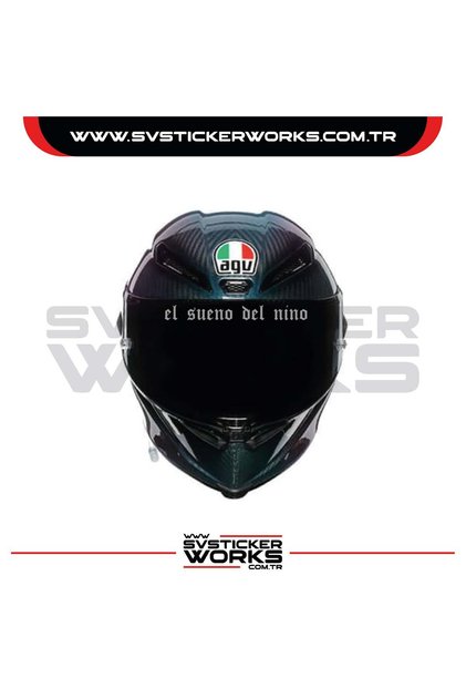 El sueno del nino sticker visor sticker compatible with helmets one way 1 piece