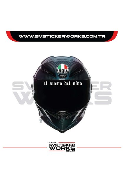 El Sueno Del Nino Sticker Visor Sticker Helmets Compatible One Way 1 Piece