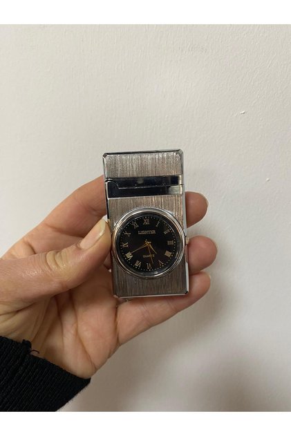 Saatli Metal Lüx Çakmak
