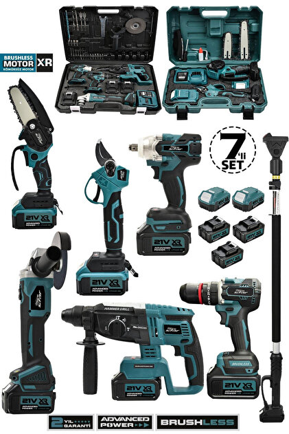 Spotlight Hyeri full Dセット Newstar 7'lı Set Kömürsüz Kırıcı Delici Hilti Vidalama Taşlama