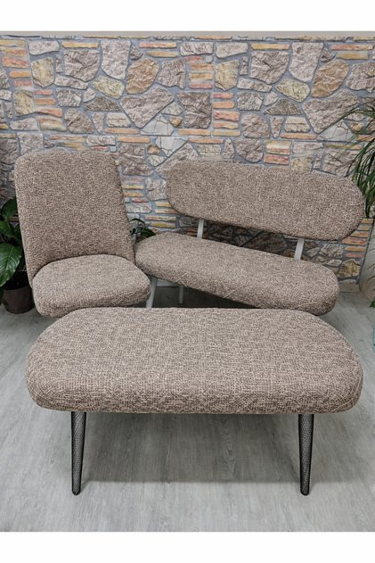 New Model Bench and Pouf Set Cover Set - 2 Chairs, 1 Bench, 1 Pouf Cover