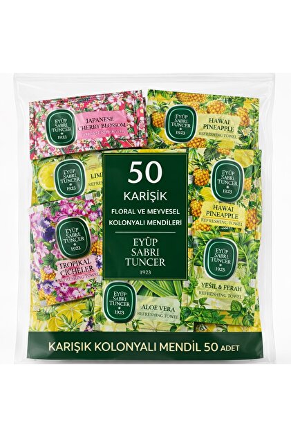 Karma Kolonyalı Mendil 50 li (küçük boy)