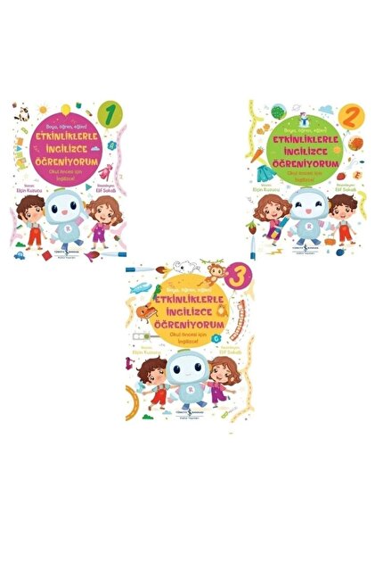 Etkinliklerle Ingilizce Öğreniyorum 3 Kitap Set / 4-5-6 Yaş /