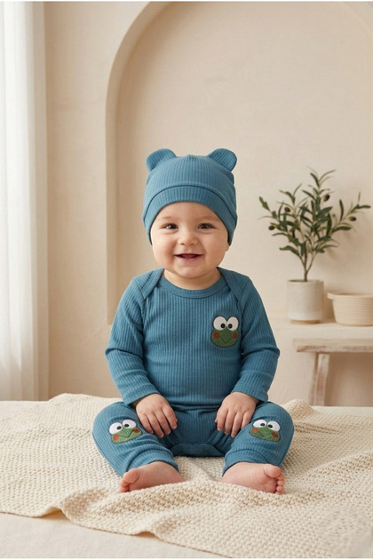 Yumak Bebek Ürünleri Organik 3'lü Bebek Zıbın Seti 3-6-9 Ay
