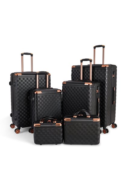 طقم شنط سفر حجم كبير مكون من 6 حقائب أمتعة بمقاس 32"/28"/24"/20"/15"/12 انش