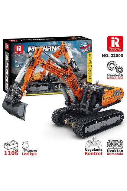 REOBRIX Technic 22003 Excavator Kazıcı Kumanda&Motorlu Yaratıcı