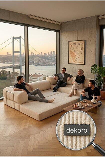 Dekoro MAXIX 300x200 Modüler Koltuk Takımı 50 DNS Bondex Fitilli