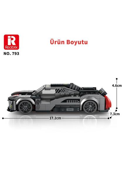 REOBRIX Technic 793 Peugeot 9X8 Spor Araba Yaratıcı Yapı Blok Seti