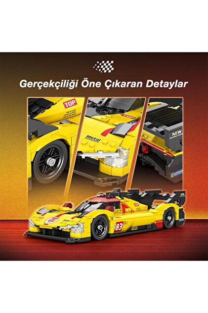 REOBRIX Technic 11042 Ferrari 499P Araba Yaratıcı Yapı Blok Seti