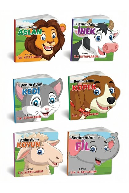 Educational Baby and Children's Books - Set of 6 Animal-Shaped Books (Who Am I? My First Books)