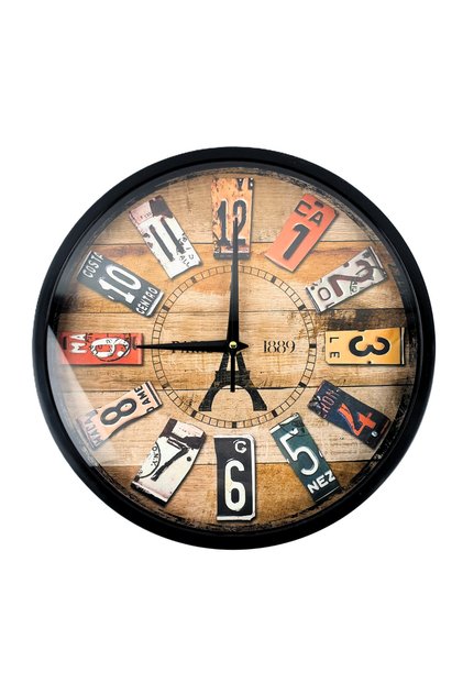 Ceas de perete analog Paris, 30 cm, design vintage, mecanism silentios