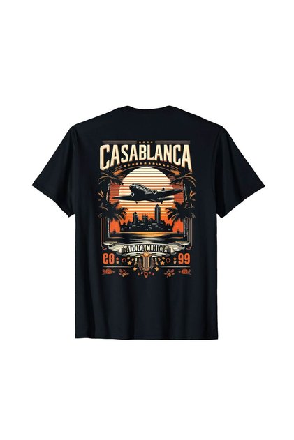 Kompanija Casablanca, štampana velika unisex majica za muškarce, ulični stil