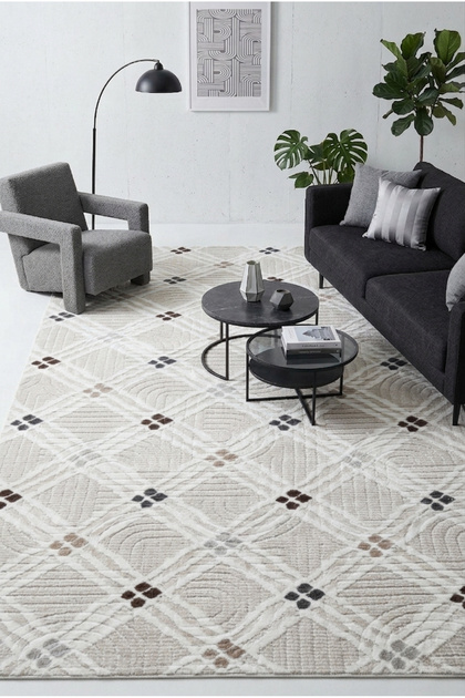Non-Slip Based Carpet Runner Living Room Hallway Kitchen Bedroom Carpet 3010 Beige