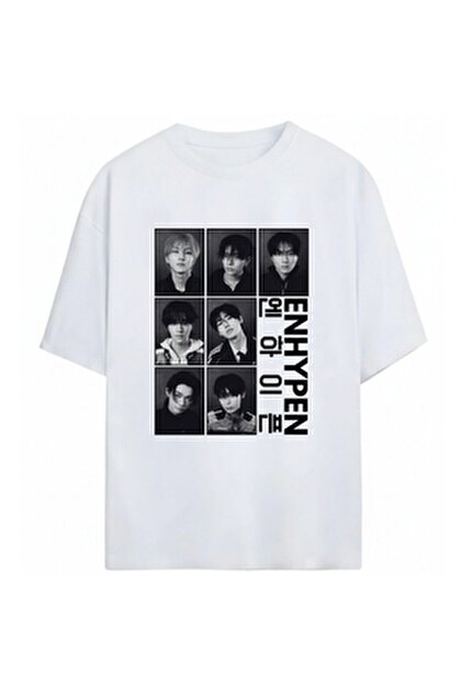 SVART WEAR Heeseung Enhypen K-Pop Unisex Oversize %100 Pamuklu T