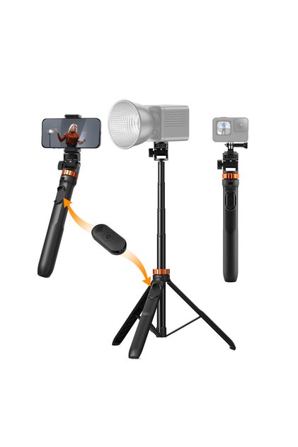 175CM Bluetooth Selfie Çubuğu & Tripod (1/4'' Evrensel Bağlantı Tipi)