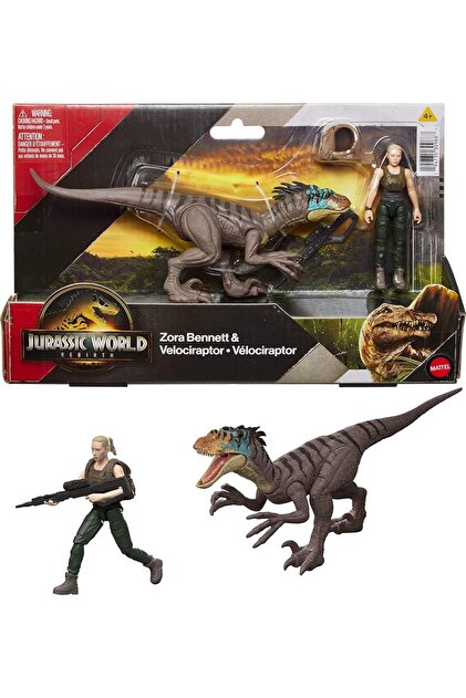 TF RB セット9 Mattel Jurassic World: Rebirth Zora Bennett & Velociraptor Action