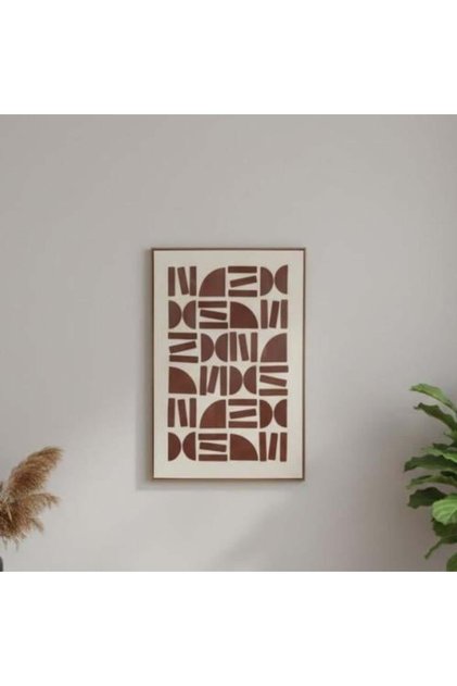 Modern Wall Art Beige × Brown