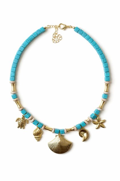 Sea Shell Charm Bead Necklace