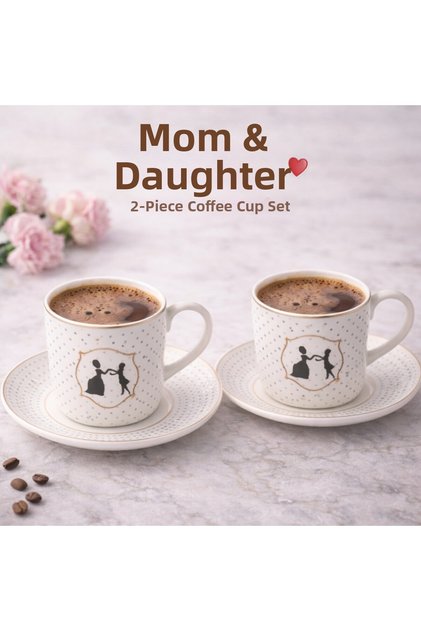 Mother-Daughter New Bone 2-Person Coffee Cup Set 90ml