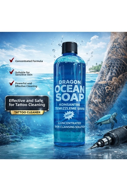 Ocean Soap Cleaning Liquid 400ml Concentrated Green Soap for Tattoos and Permanent Makeup