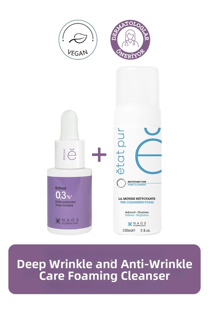 Anti-Wrinkle and Purifying Retinol Serum and Cleansing Foam Care Set