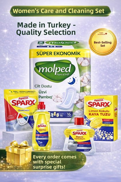 Night Pad 16-Pack + Asperox Sparx Dish Set | Women's Care and Cleaning Set