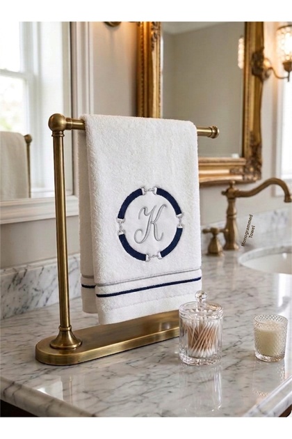 K Letter Chain Towel