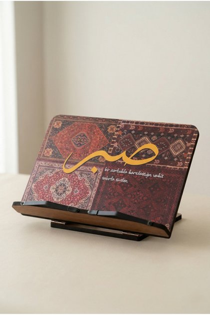 Kitap Okuma Standı Masaüstü Ahşap Rahle | Sabır