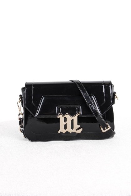 T4794 Tuğba Women's Crossbody Bag / Patent Leather Black
