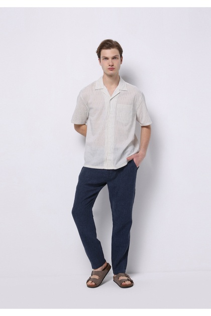 Regular Fit Orta Bel Uzun Paça Erkek Lacivert Pantolon