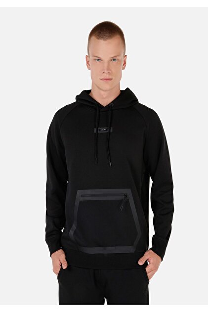 Regular Fit Erkek Siyah Sweatshirt