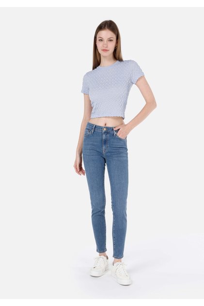 759 Lara Super Slim Fit Regular Waist Slim Leg Blue Women's Trousers Cl 1068682