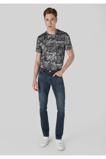 Straight Fit Men's Dark Indigo Jean Trousers