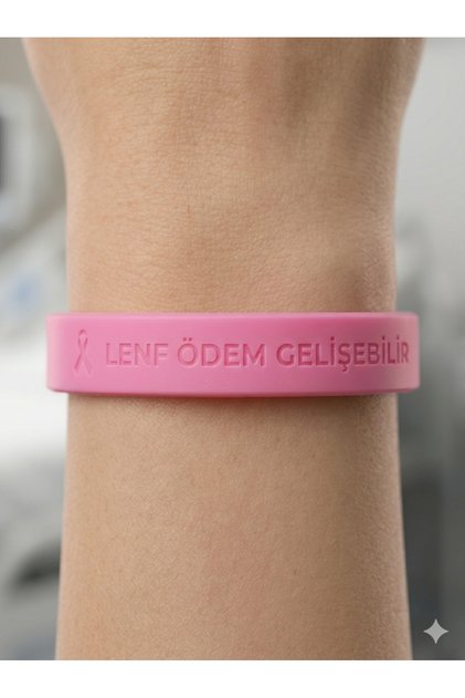 Lenfödem Uyarı Bilekliği – Bu Kolumu Kullanmayın – Gömme Baskı (Silinmez) – 1 Adet